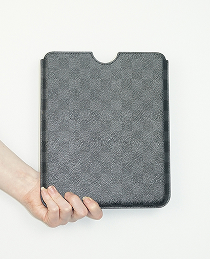 Louis Vuitton Ipad 2 Hardcase, &pound;150, Accessories, Grey, Canvas, Front view